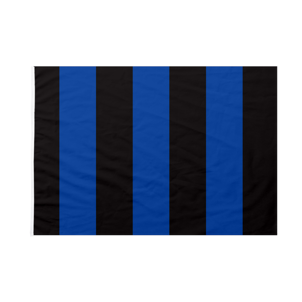 Bandiera Stadio Gigante Scacchi Nero Azzurri 170 X 270 cm Bandiere